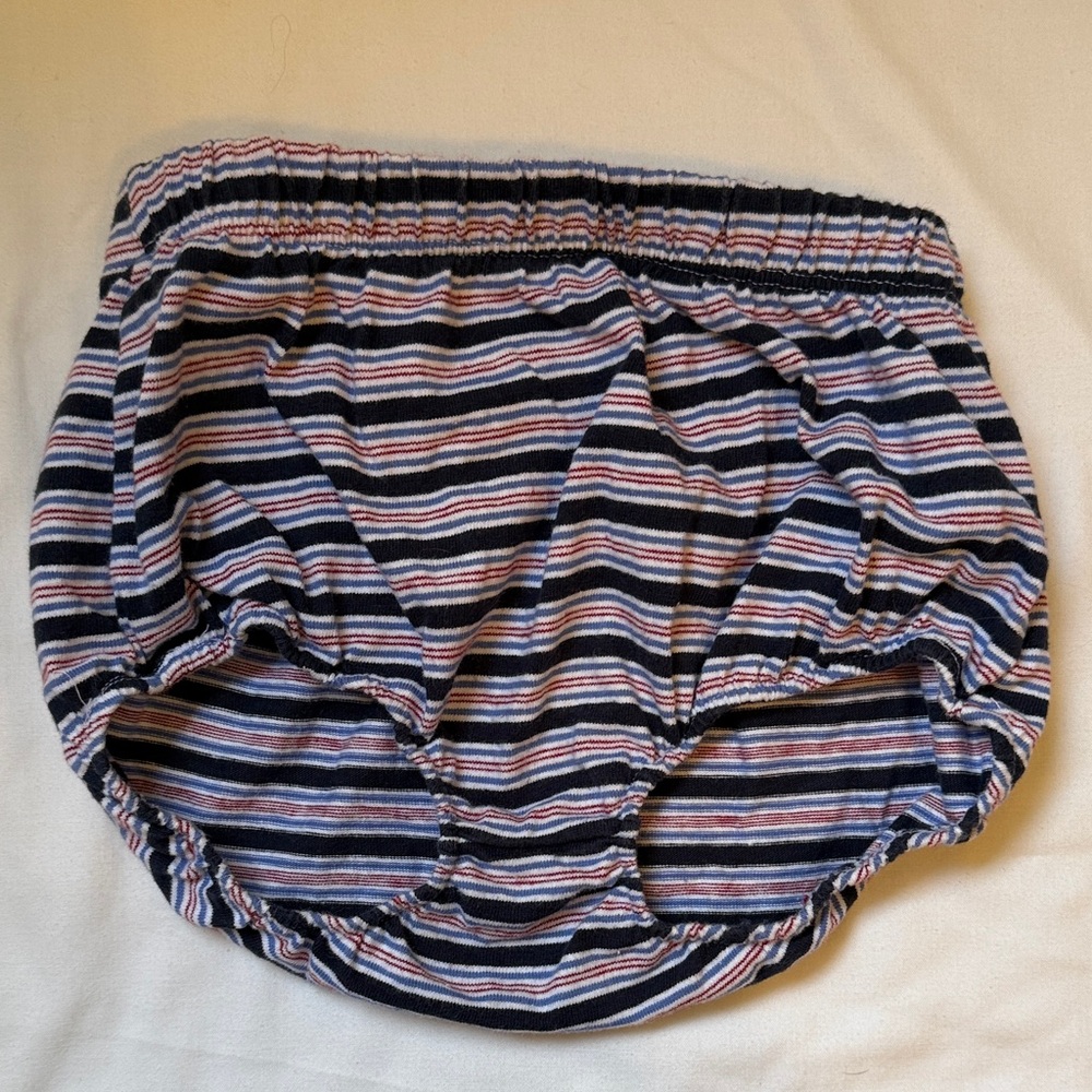 Charming Striped Kids Dress in Navy Red and White 24 m - Picture 7 of 8
